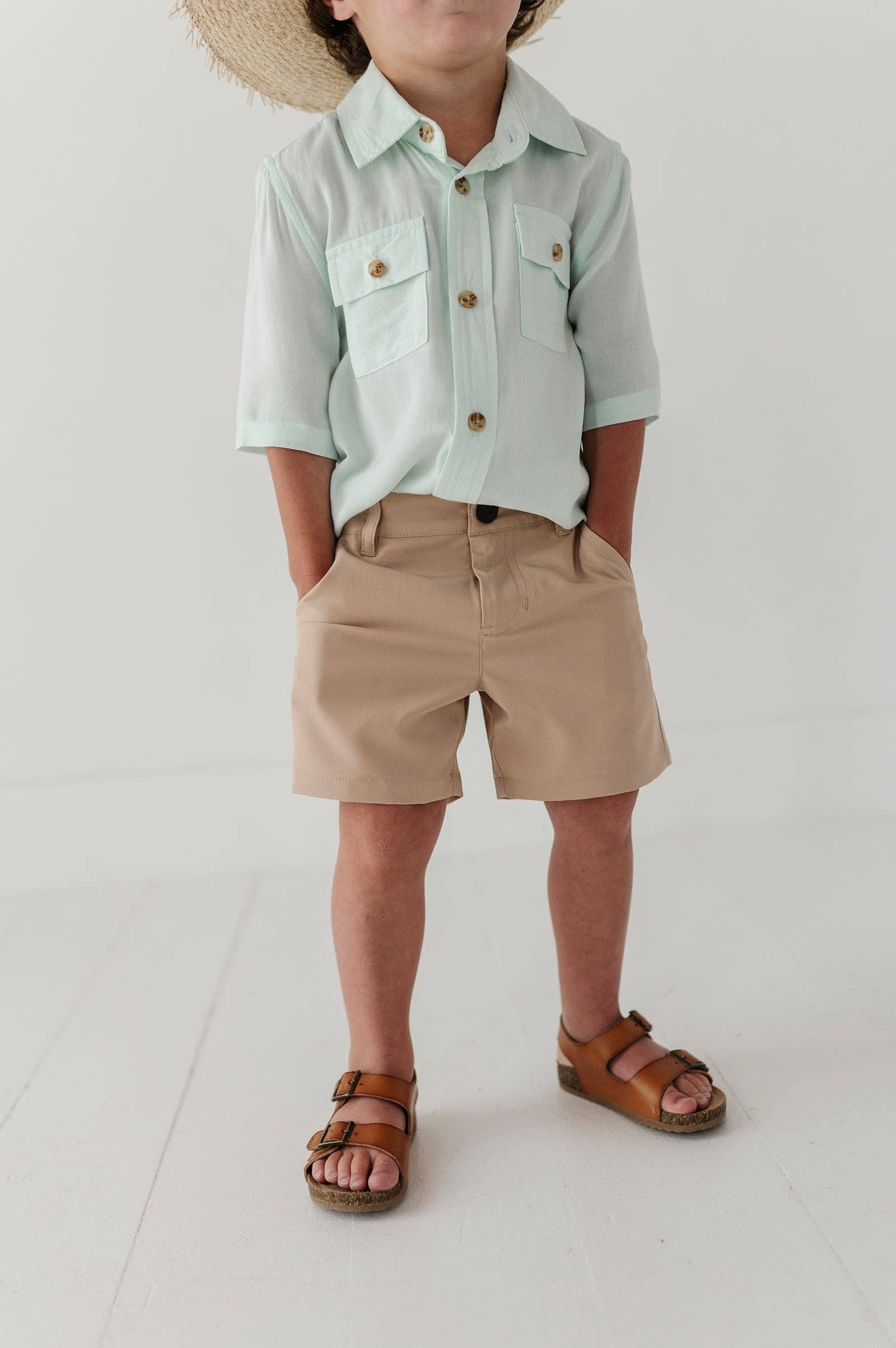 Babysprouts Boy's Dressy Shorts - Sand